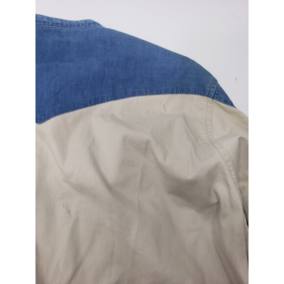 Wrangler Men’s Two-Tone Denim Full Button Up Long Sleeve Western Shirt 17 1/2x36 - Picture 13 of 16